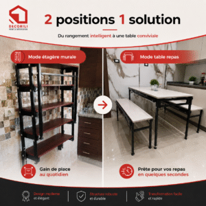 Table murale pliante 2 en 1 – Gain de place table murale pliante 2 en 1 – gain de place